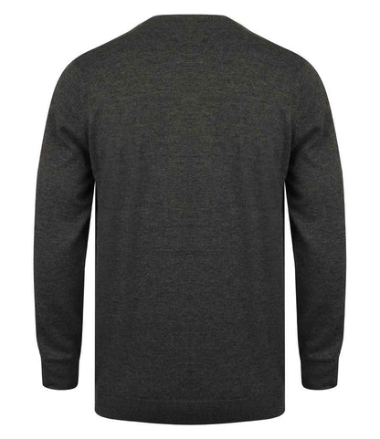 Henbury Lightweight Cotton Acrylic Crew Neck Sweater