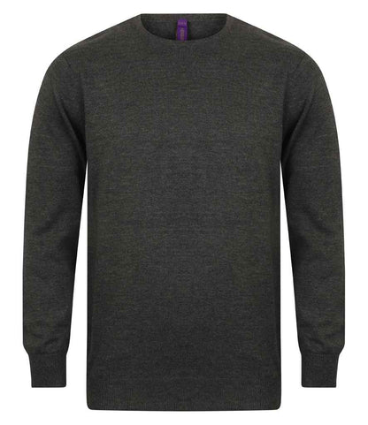 Henbury Lightweight Cotton Acrylic Crew Neck Sweater