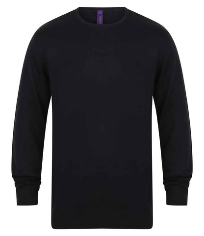 Henbury Lightweight Cotton Acrylic Crew Neck Sweater