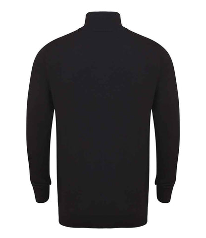 Henbury Zip Neck Sweater