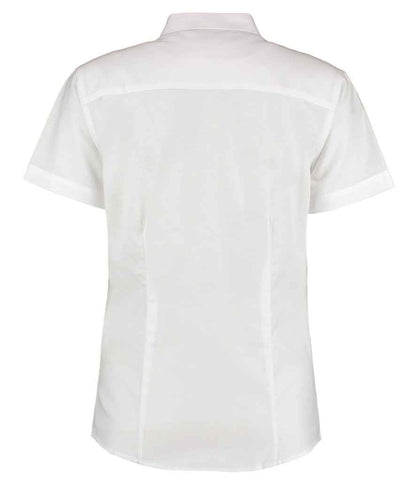 Kustom Kit Ladies Short Sleeve Tailored Workwear Oxford Shirt