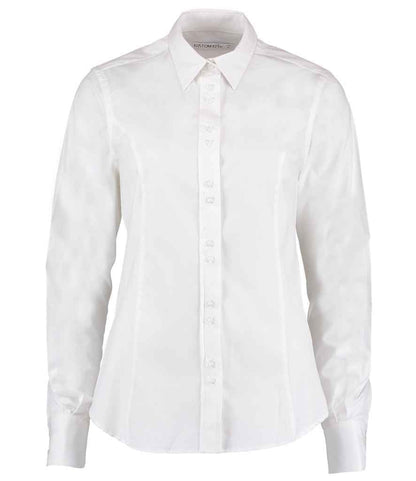 Kustom Kit Ladies Long Sleeve Tailored City Business Shirt