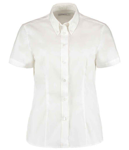Kustom Kit Ladies Premium Short Sleeve Tailored Oxford Shirt