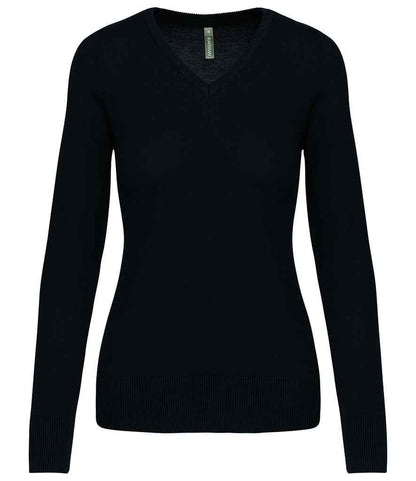 Kariban Ladies Cotton Acrylic V Neck Sweater
