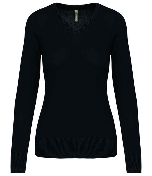 Kariban Ladies Cotton Acrylic V Neck Sweater