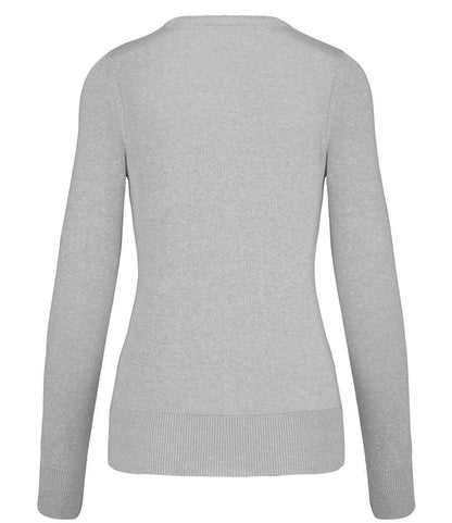 Kariban Ladies Cotton Acrylic V Neck Sweater
