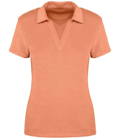 Native Spirit Ladies Terry Towel Polo Shirt