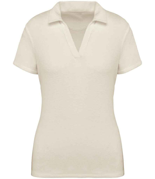 Native Spirit Ladies Terry Towel Polo Shirt
