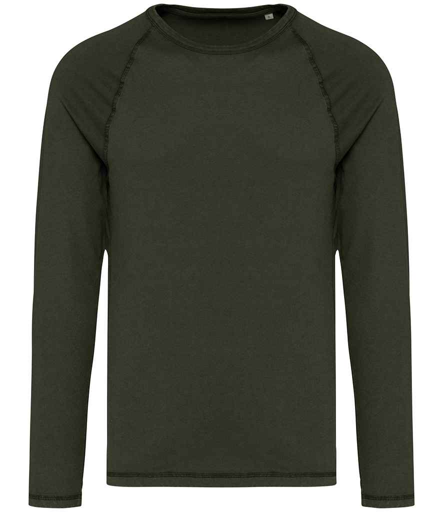 Native Spirit Raglan Long Sleeve Washed T-Shirt Native Spirit