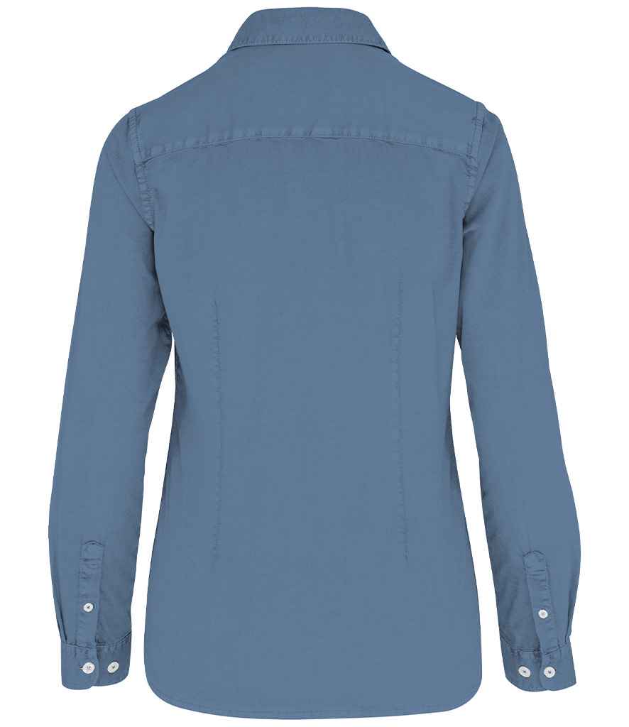 Native Spirit Ladies Washed Long Sleeve Shirt Native Spirit