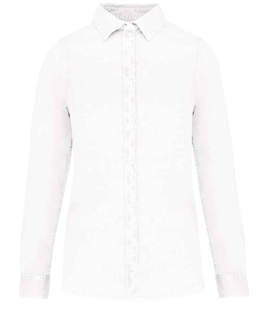 Native Spirit Ladies Washed Long Sleeve Shirt Native Spirit