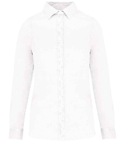 Native Spirit Ladies Washed Long Sleeve Shirt Native Spirit