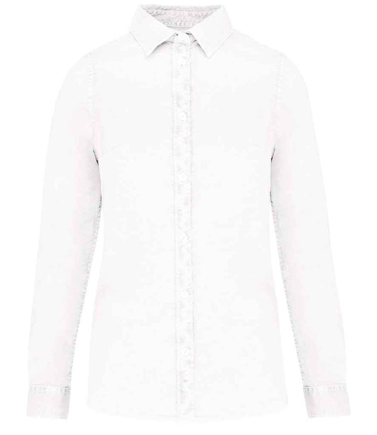 Native Spirit Ladies Washed Long Sleeve Shirt Native Spirit