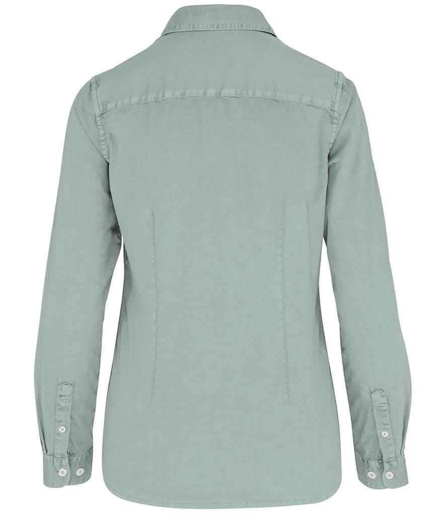 Native Spirit Ladies Washed Long Sleeve Shirt Native Spirit