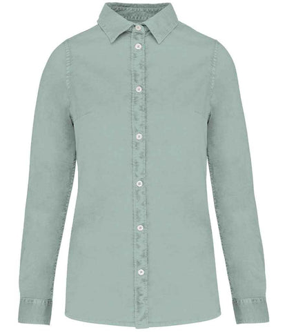 Native Spirit Ladies Washed Long Sleeve Shirt Native Spirit