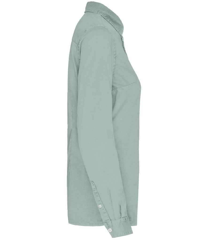 Native Spirit Ladies Washed Long Sleeve Shirt Native Spirit