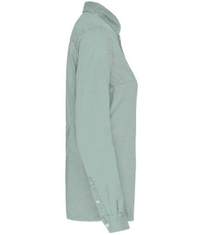 Native Spirit Ladies Washed Long Sleeve Shirt Native Spirit