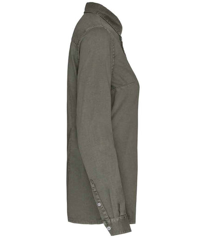 Native Spirit Ladies Washed Long Sleeve Shirt Native Spirit