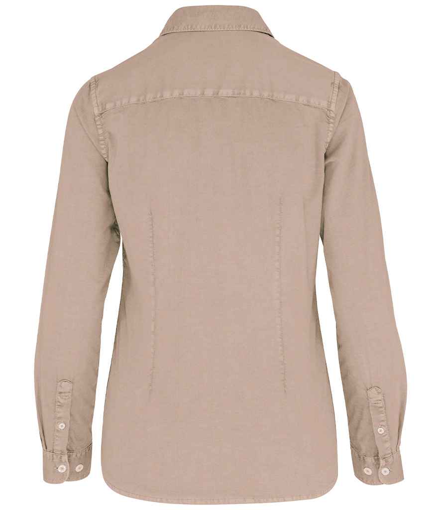 Native Spirit Ladies Washed Long Sleeve Shirt Native Spirit