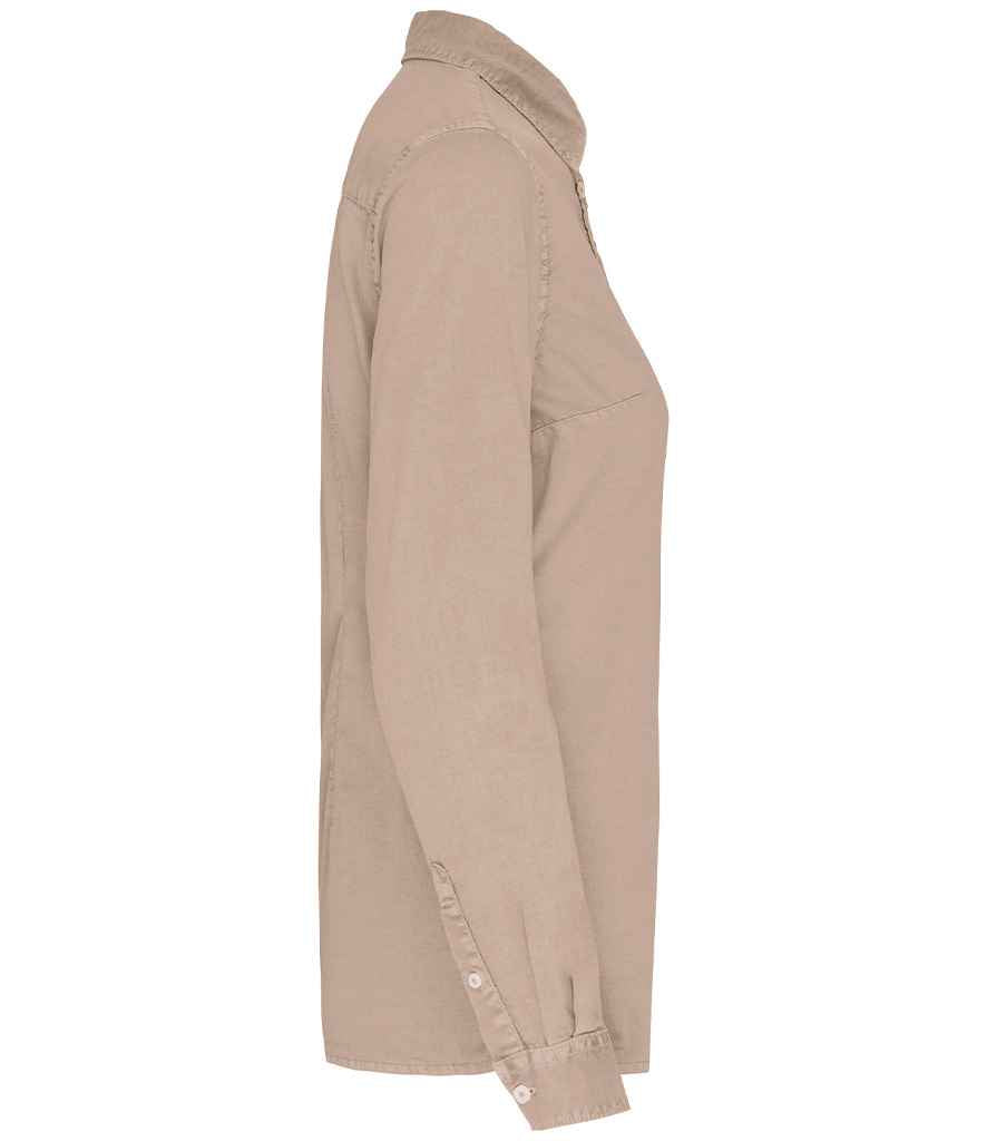 Native Spirit Ladies Washed Long Sleeve Shirt Native Spirit