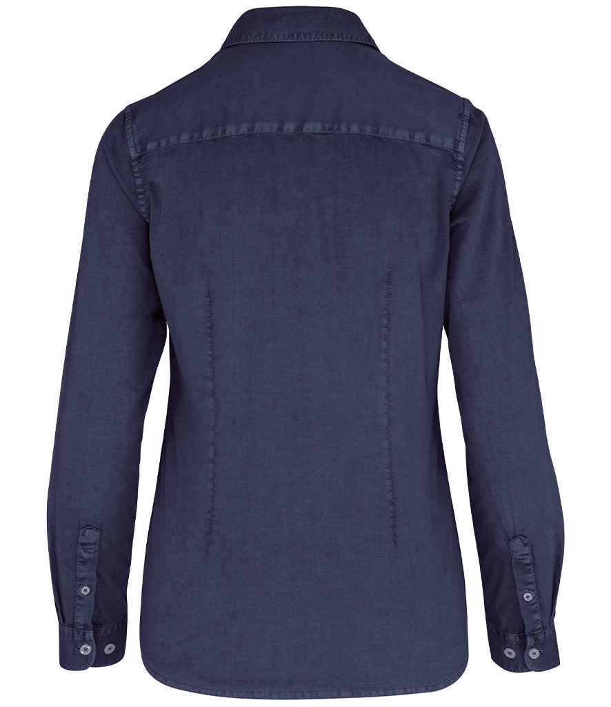 Native Spirit Ladies Washed Long Sleeve Shirt Native Spirit