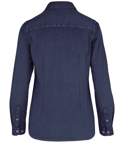 Native Spirit Ladies Washed Long Sleeve Shirt Native Spirit