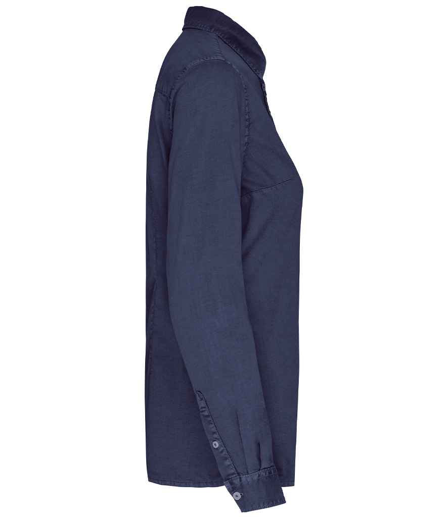 Native Spirit Ladies Washed Long Sleeve Shirt Native Spirit