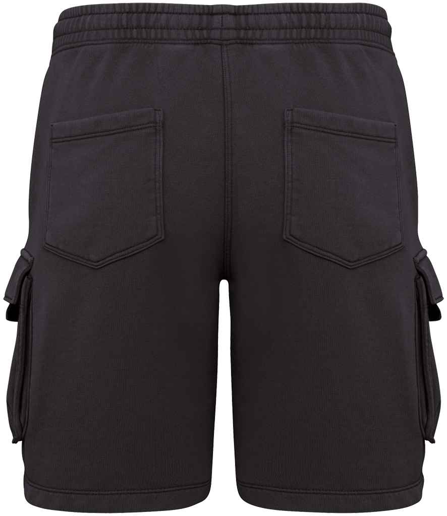Native Spirit French Terry Washed Effect Cargo Shorts Native Spirit