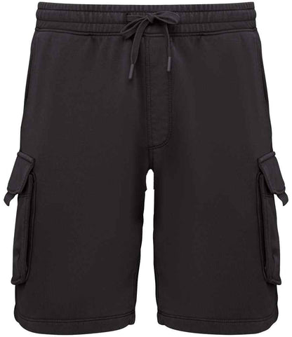 Native Spirit French Terry Washed Effect Cargo Shorts Native Spirit