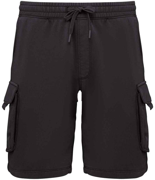 Native Spirit French Terry Washed Effect Cargo Shorts Native Spirit