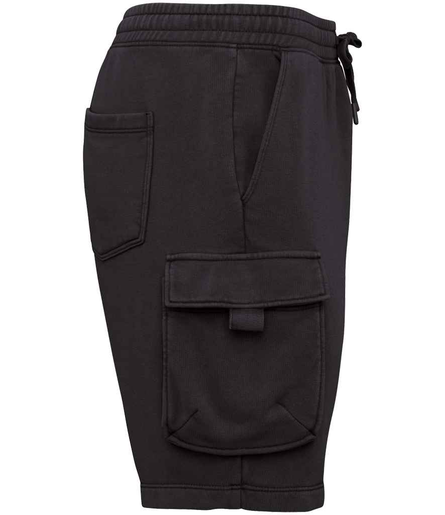 Native Spirit French Terry Washed Effect Cargo Shorts Native Spirit