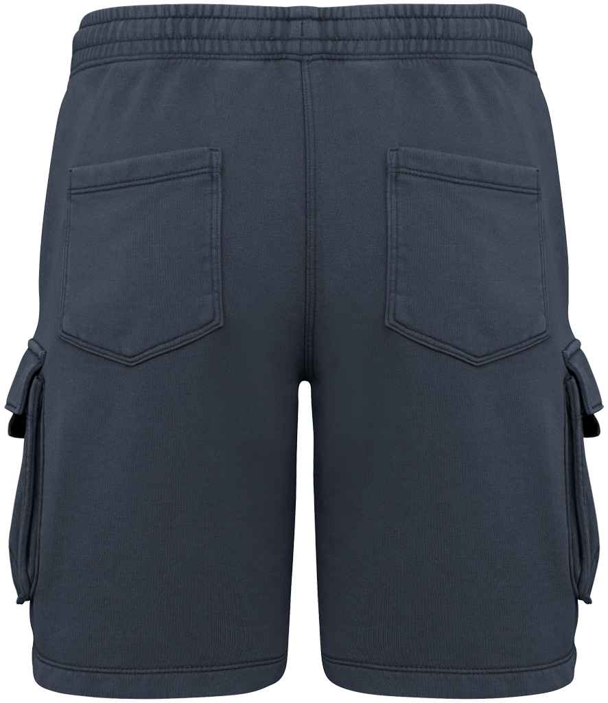 Native Spirit French Terry Washed Effect Cargo Shorts Native Spirit
