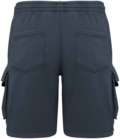 Native Spirit French Terry Washed Effect Cargo Shorts Native Spirit