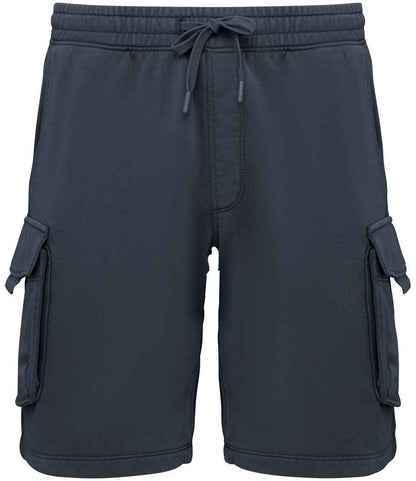 Native Spirit French Terry Washed Effect Cargo Shorts Native Spirit