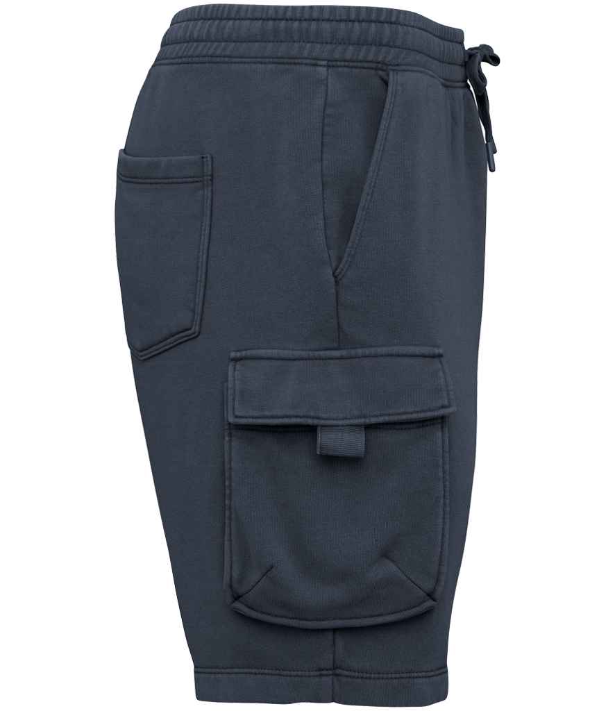 Native Spirit French Terry Washed Effect Cargo Shorts Native Spirit