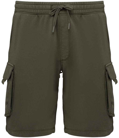 Native Spirit French Terry Washed Effect Cargo Shorts Native Spirit