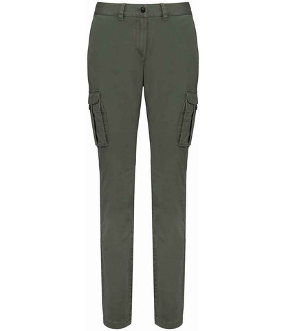 Native Spirit Ladies Washed Cargo Trousers Native Spirit
