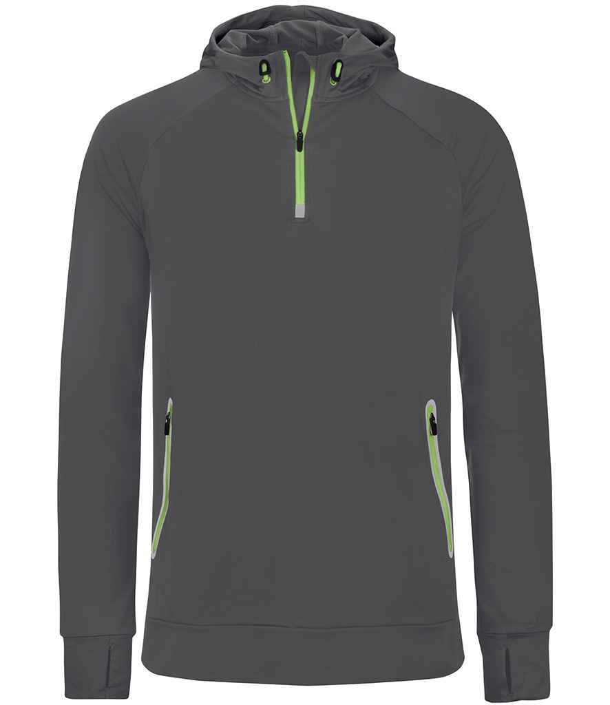 Proact Zip Neck Hooded Sweatshirt Proact