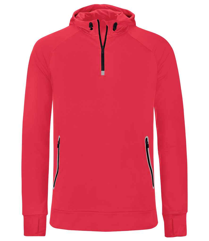 Proact Zip Neck Hooded Sweatshirt Proact
