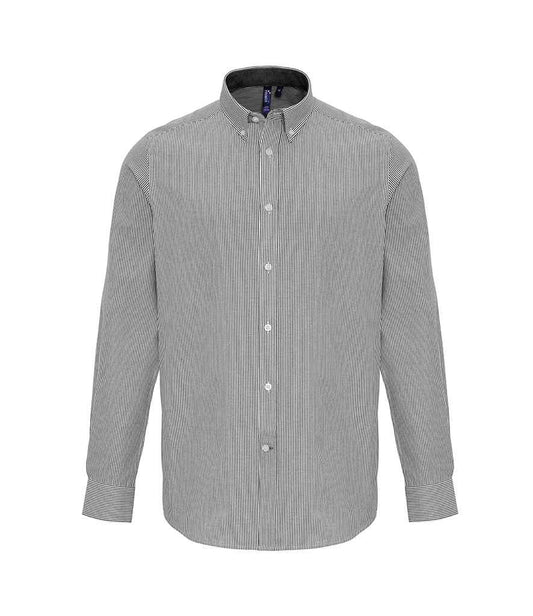 Premier Long Sleeve Striped Oxford Shirt Premier