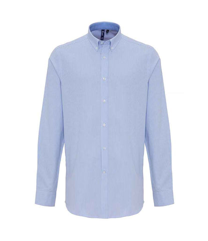Premier Long Sleeve Striped Oxford Shirt Premier
