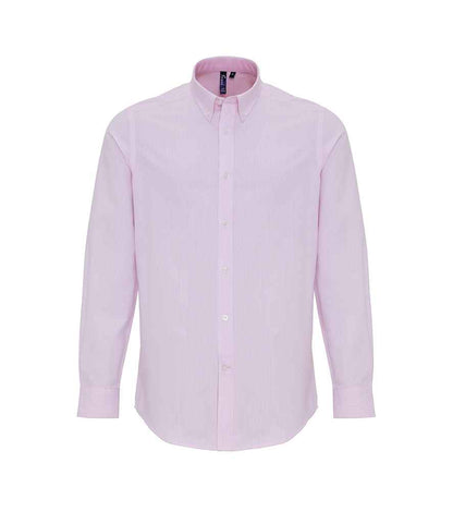 Premier Long Sleeve Striped Oxford Shirt Premier