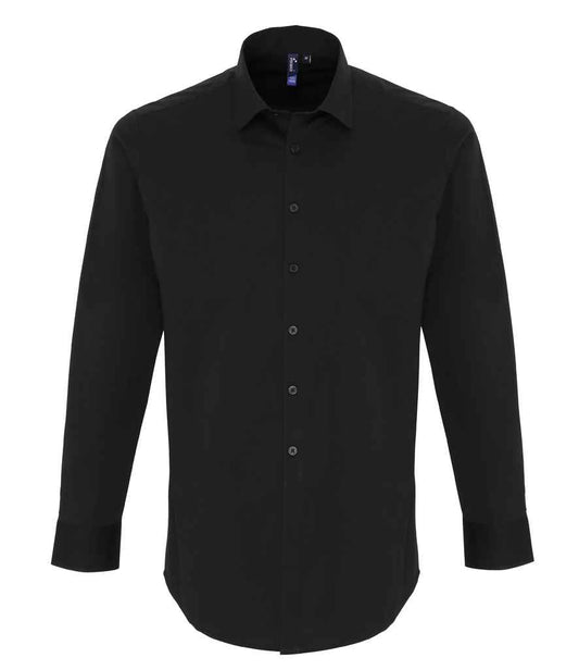 Premier Long Sleeve Stretch Fit Poplin Shirt Premier