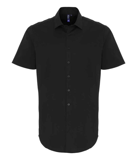 Premier Short Sleeve Stretch Fit Poplin Shirt Premier