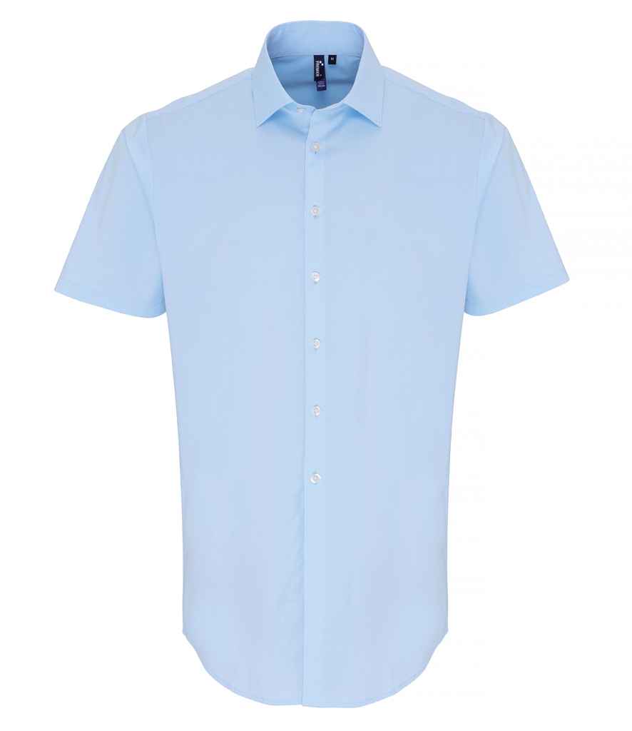 Premier Short Sleeve Stretch Fit Poplin Shirt Premier