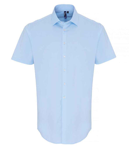 Premier Short Sleeve Stretch Fit Poplin Shirt Premier