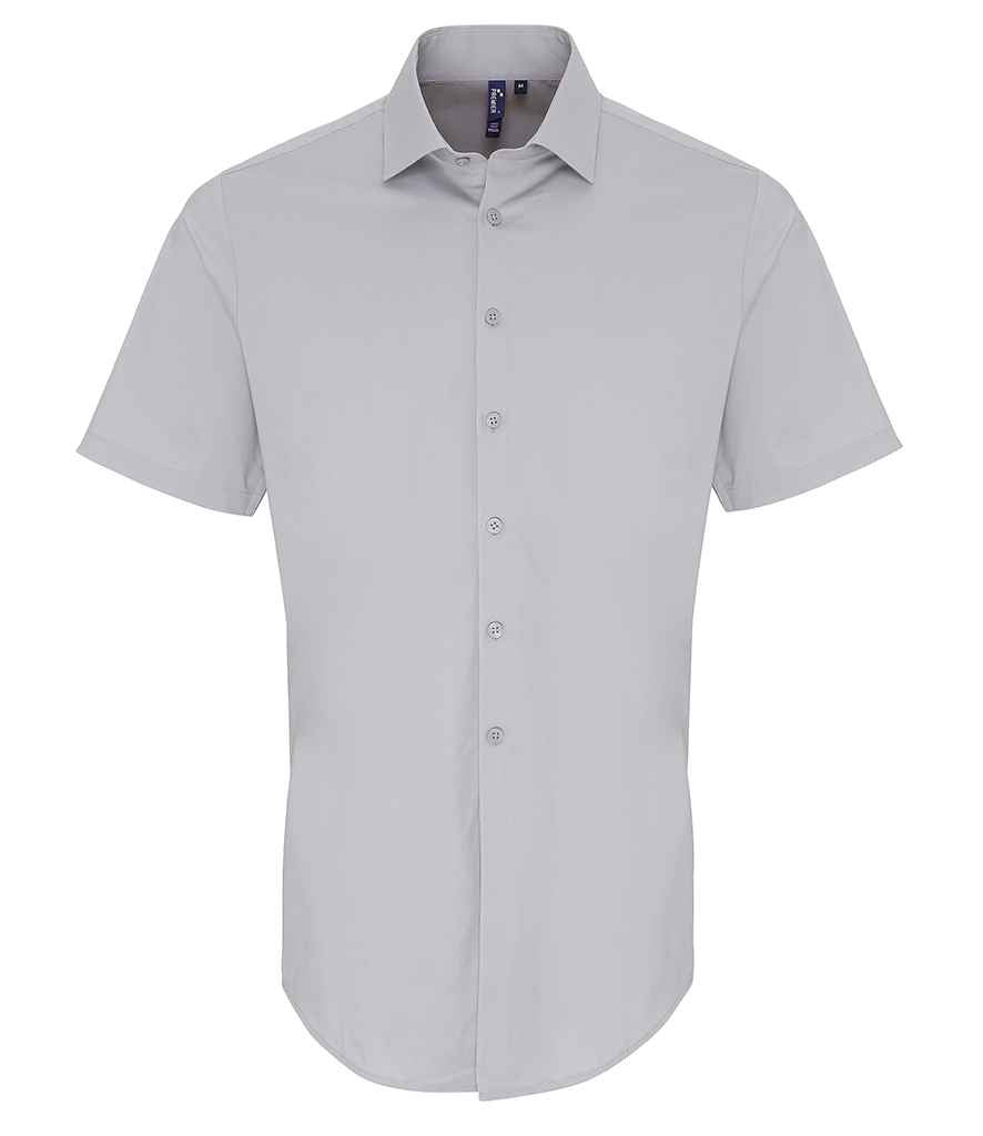 Premier Short Sleeve Stretch Fit Poplin Shirt Premier