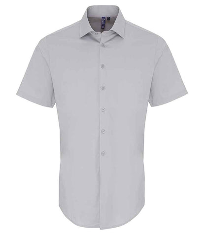 Premier Short Sleeve Stretch Fit Poplin Shirt Premier