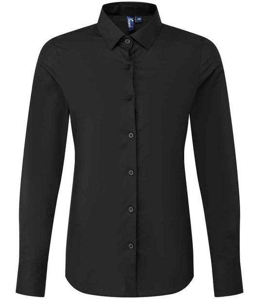 Premier Ladies Recyclight® Long Sleeve Poplin Shirt Premier