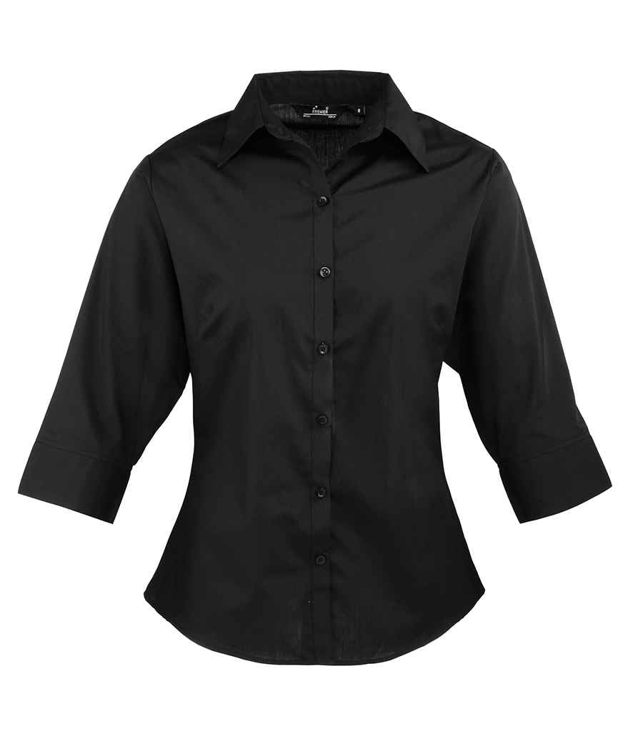 Premier Ladies 3/4 Sleeve Poplin Blouse Premier